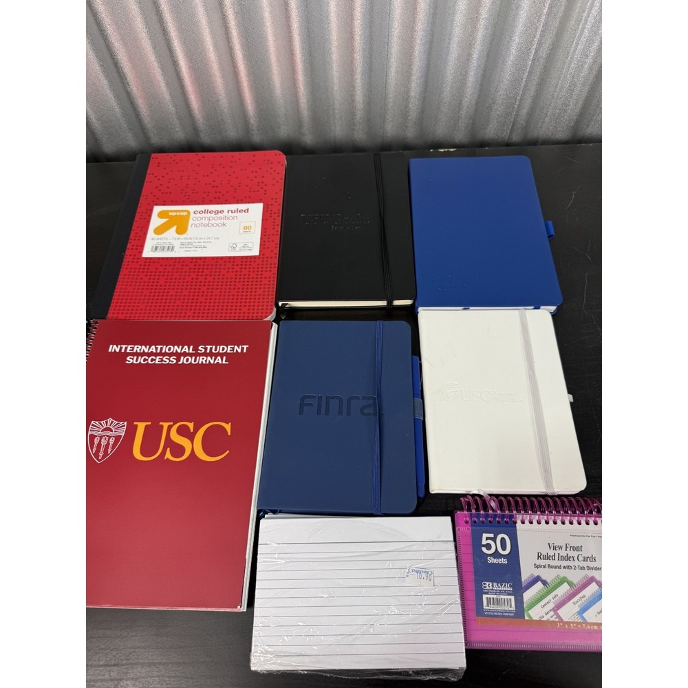 School Office Supplies Lot USC Journal Notebooks Finra Index Cards MIxed Bundle